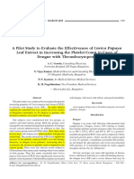 A Pilot Study To Evaluate The Effectiveness of Carica Papaya