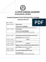 Tamil Nadu Judicial Academy Orientation for New Civil Judges