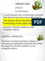 Gospel Miracles: This Research Favors The Historical Authenticity of The Gospel Miracles