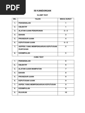 Slump And Cube Test Pdf