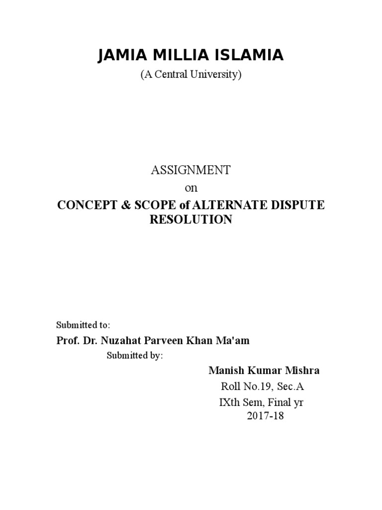 phd thesis on alternative dispute resolution