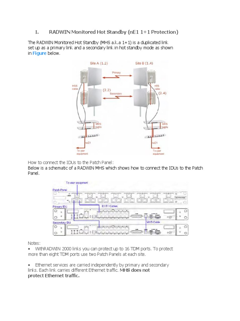 RADWIN 1+1 Hot Standby Setup Guide | PDF | Computers | Technology ...