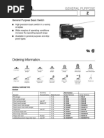 Basic Switch: Ordering Information