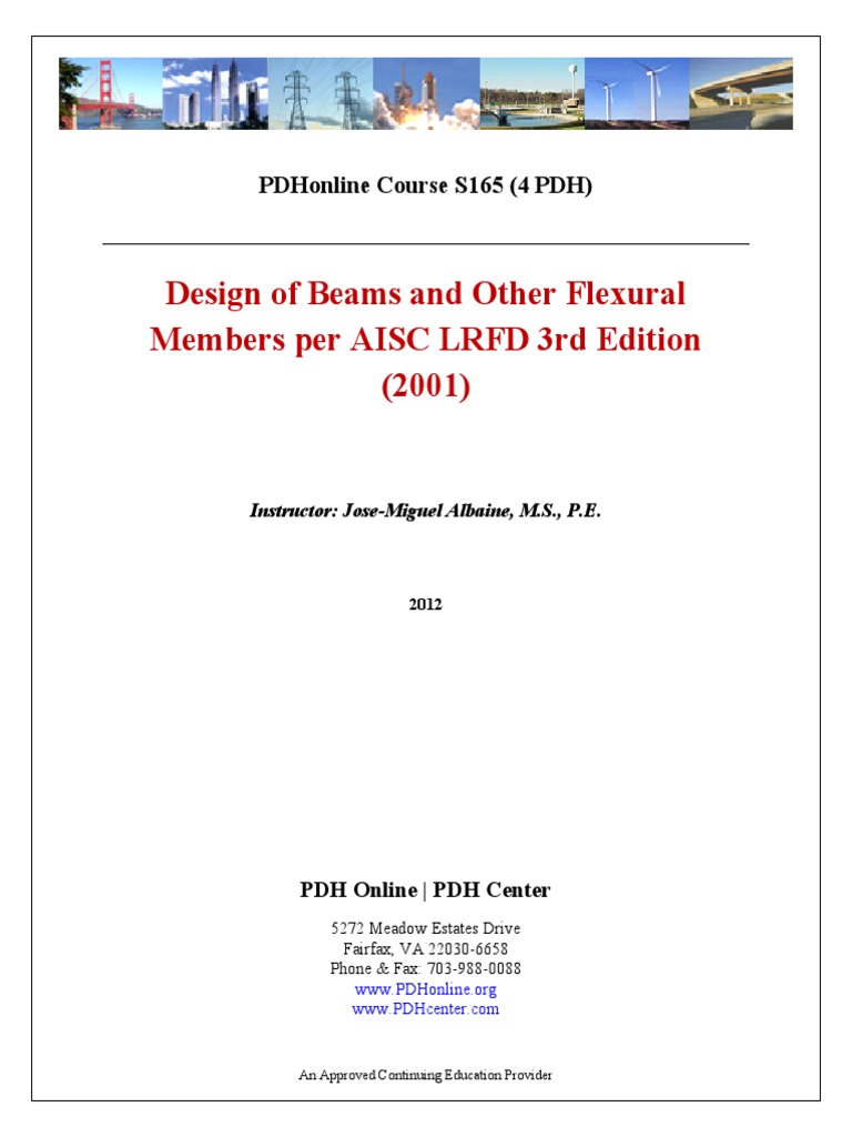 Design of Beams and Other Flexural Members Per AISC LRFD 3rd Edition ...