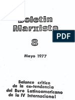 Boletín Marxista 8 (mayo 1977) Balance crítico de la ex-tendencia del Buró Latinoamericano de la IV Internacional (Posadista)