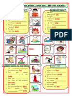 Kids grammar guide to present continuous, simple present and past tense