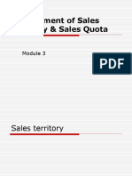 Sales Territory and Quota