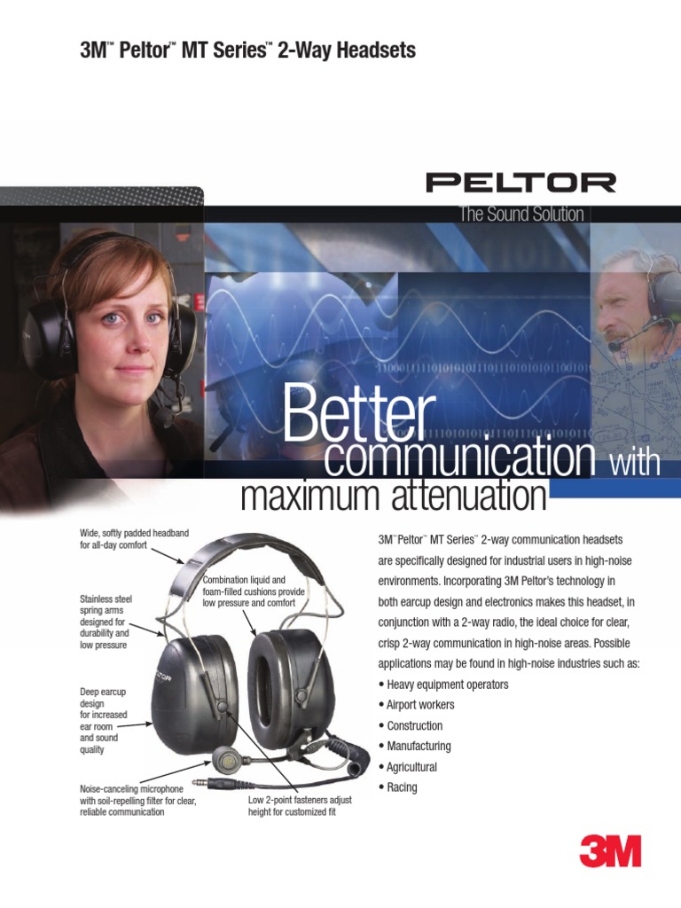 Peltor Headset For Engine Room | PDF | Headphones | Microphone