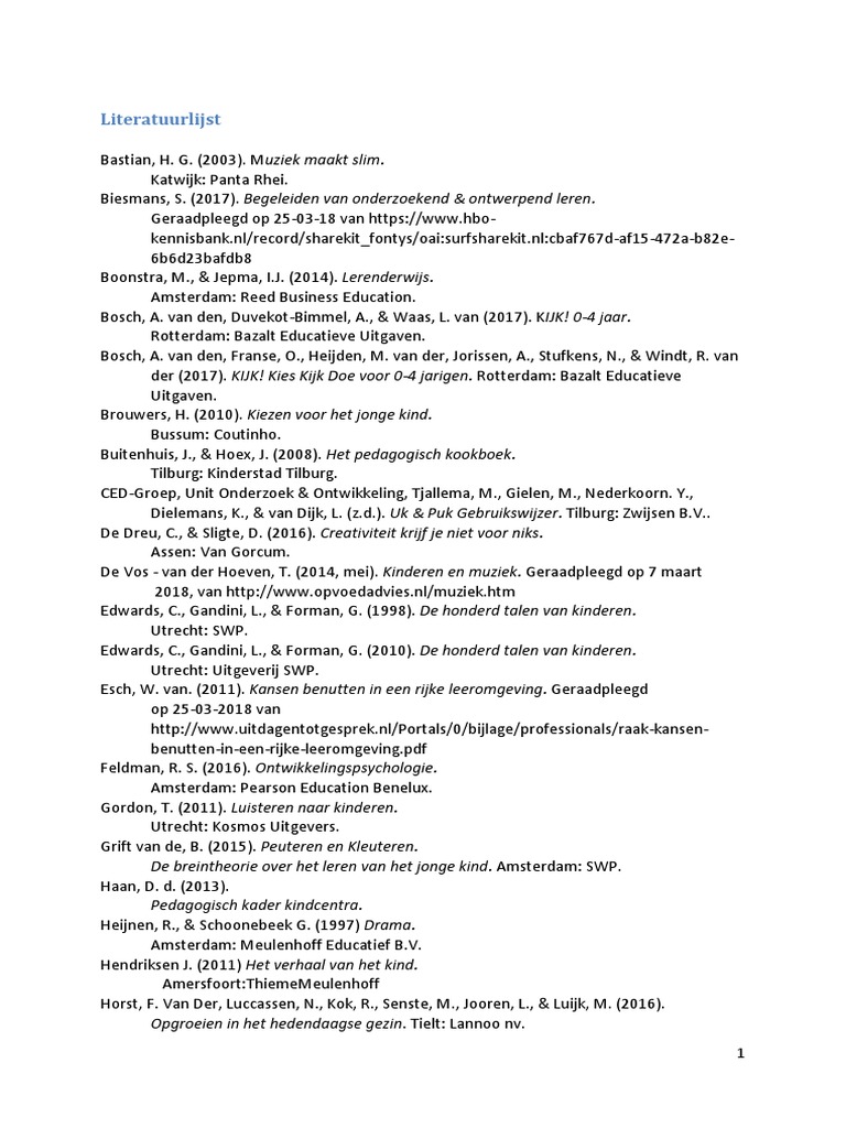 Literatuurlijst PDF