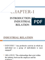 Chapter-1: Introduction To Industrial Relation