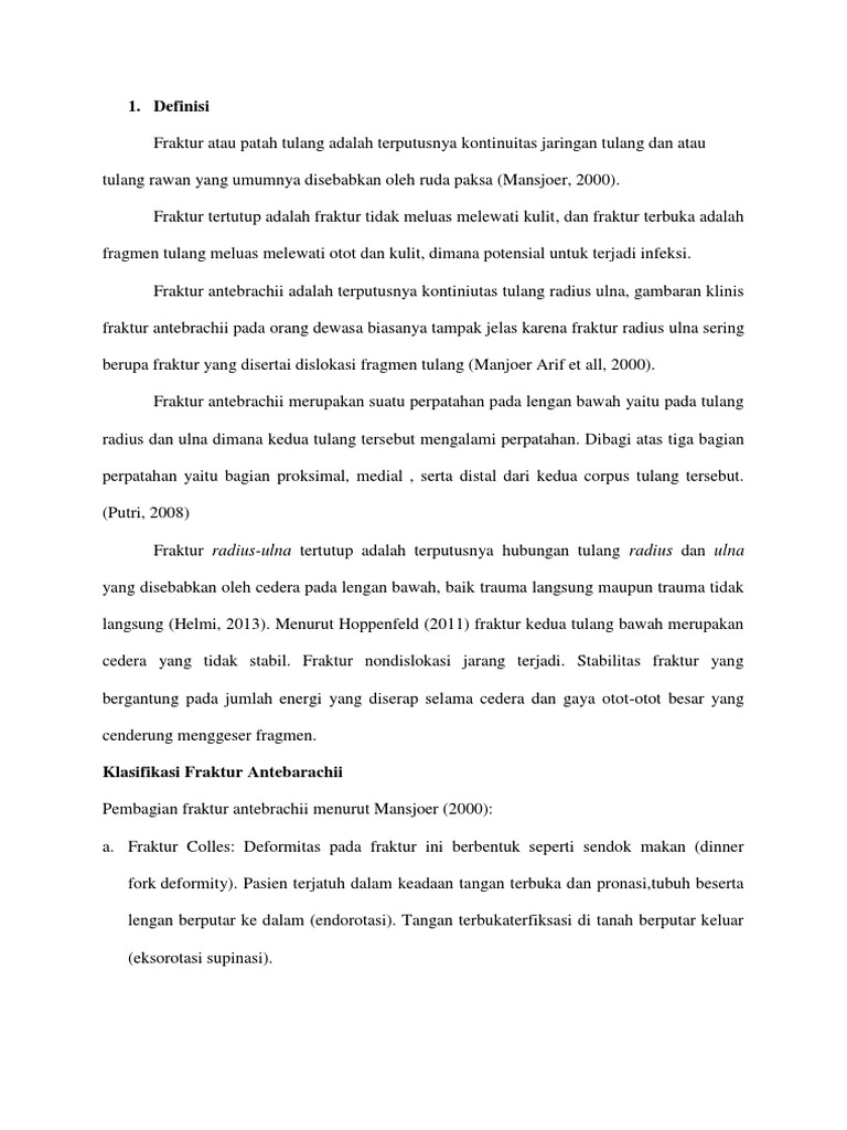 Fraktur Radius Ulna | PDF