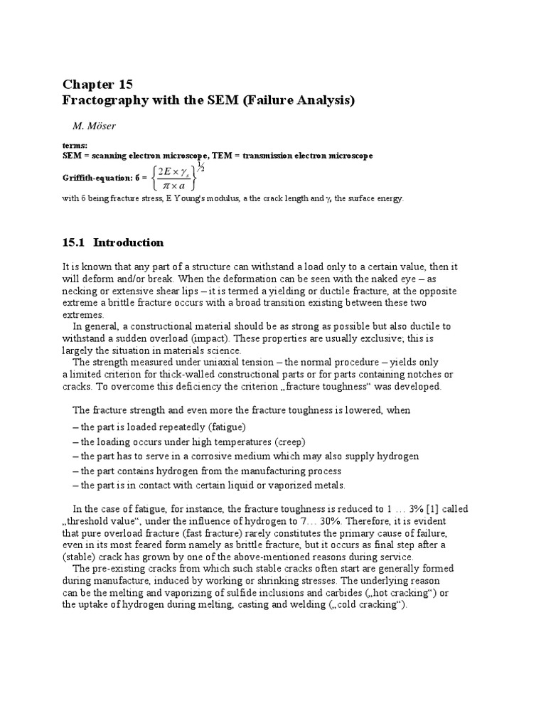 SEM Analysis On Fracture PDF | PDF | Fracture | Steel