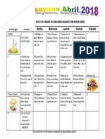 Desayuno Abril 2018