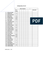 Catalog Clasa A IX-a B: NR CRT Numele Si Prenumele Elevilor Note Si Absente Test Initial Observatii