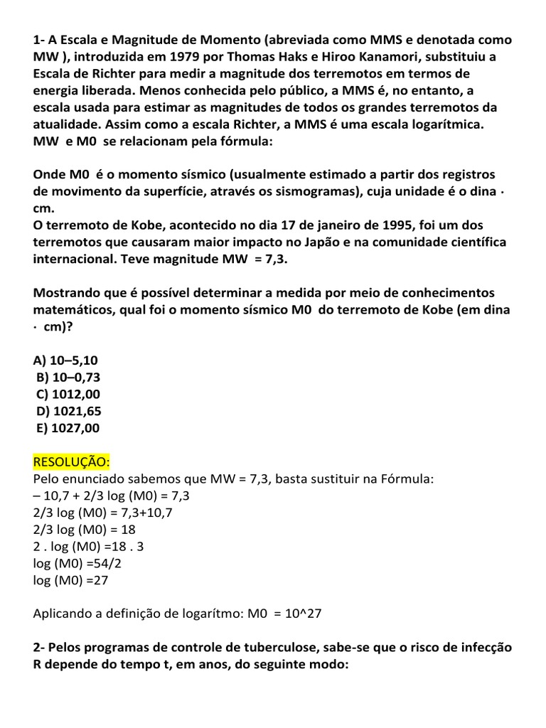 A Escala de Magnitude de Momento: Uma Nova Forma de Medir a Energia ...