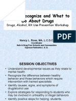 How to Recognize and What to Do About Drugs Preventio