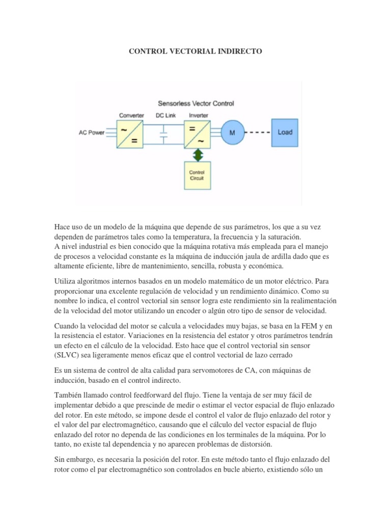 Control Vectorial Indirecto | PDF | Vector Euclidiano | Velocidad