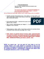 Recomendaciones alimentarias para control glucémico