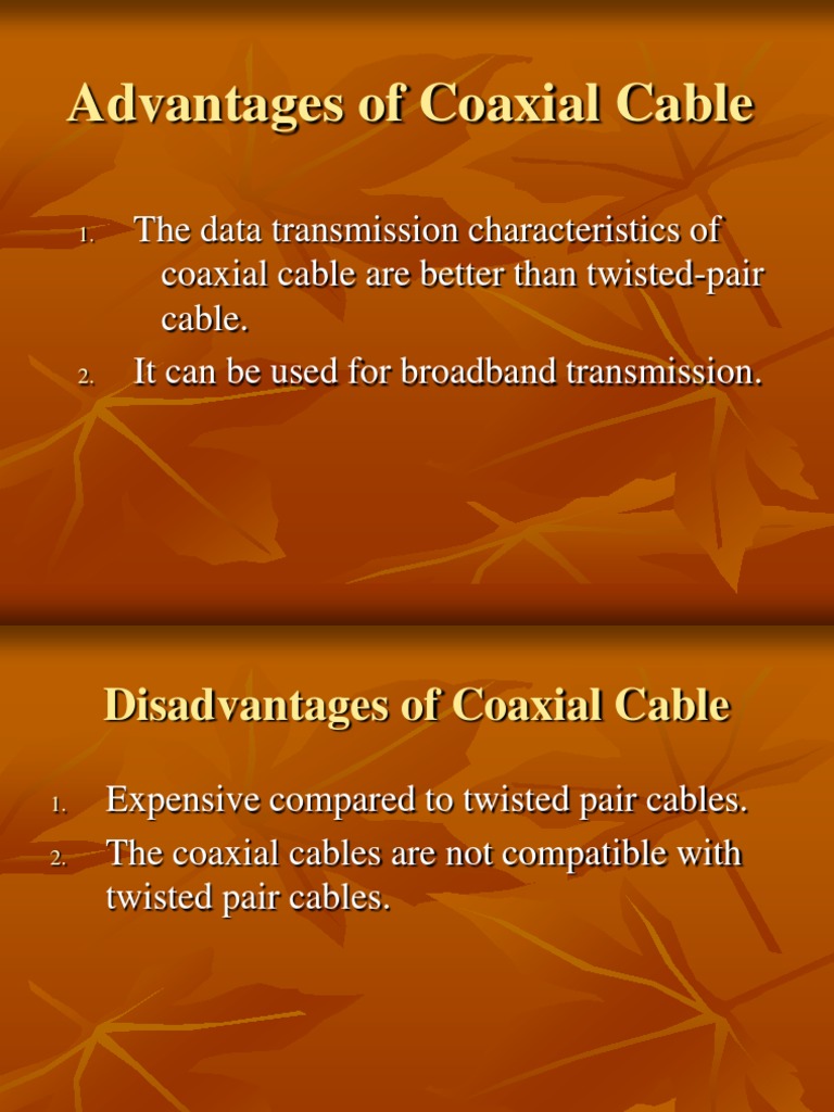 Advantages of Coaxial Cable PDF Radio Coaxial Cable
