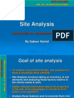 Site Analysis: Introduction To Architectural Design