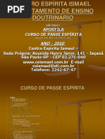 Centro Espirita e Trabalhadores 1a e 2a Aula Curso de Passe