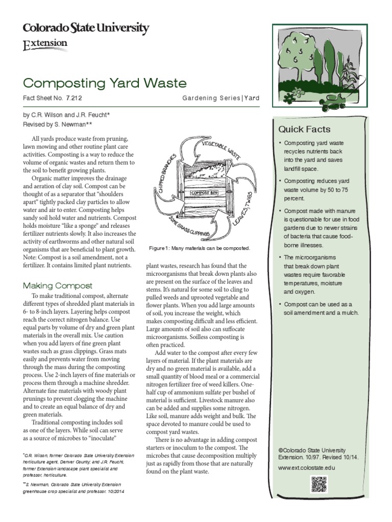 Composting Yard Waste PDF Compost Mulch