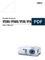 Guide Utilisateur Videoprojecteur Nec vt480 PDF