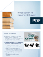 Introduction To Criminal Behavior