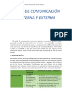 Plan de Comunicacion Interna y Externa