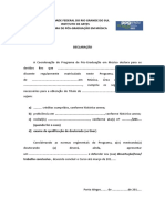 Modelo Declaração de Previsão de Conclusão Do Curso