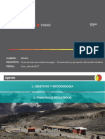 Informe Línea de Base de Entrada - Conocimiento y Percepción Del Cambio Climático - Arequipa - VF