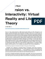 Marie-Laure Ryan - Immersion vs. Interactivity - Virtual Reality and Literary Theory