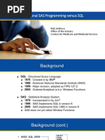 SAS Vs SQL