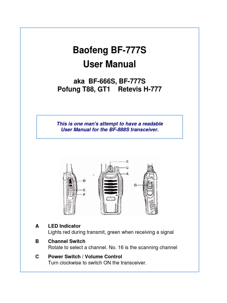 Baofeng 777s PDF Radio Technology Broadcasting