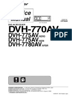 Pioneer Dvh-770av Dvh-775av Dvh-7780av Crt5539 Car DVD Receiver