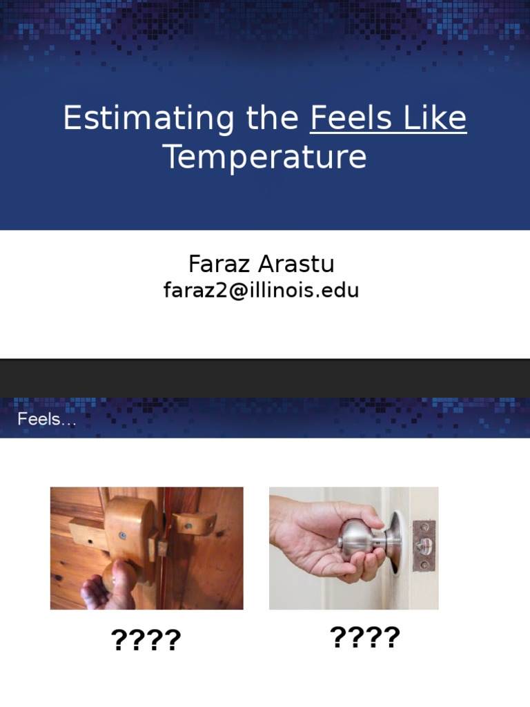 Feels Like Temperature PDF Meteorology Climatology