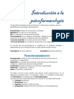 Introducción A La Psicofarmacología Contenido