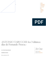 ANTONIO TABUCCHI: Los 3 Últimos Días de Fernando Pessoa.