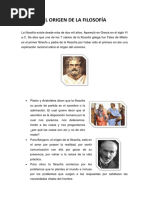 El Origen de La Filosofía