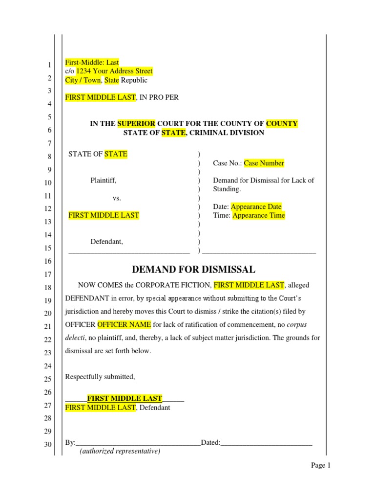 Motion to Dismiss for Lack of Jurisdiction PDF Federal Rules