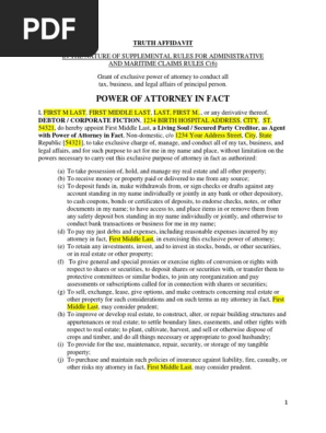 Power of Attorney Template