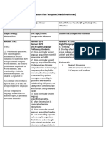 UNT Lesson Plan Template (Madeline Hunter)