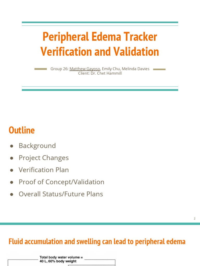 Peripheral Edema Device Validation Plan | PDF | Electrical Impedance ...