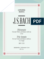 Bach Trio Sonata in G Major BWV 1039