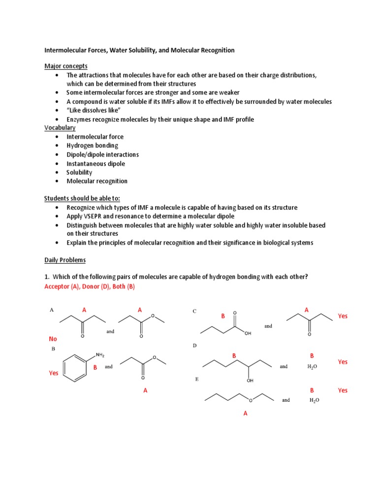 1415 Inter Molecular Forces | PDF | Intermolecular Force | Hydrogen Bond