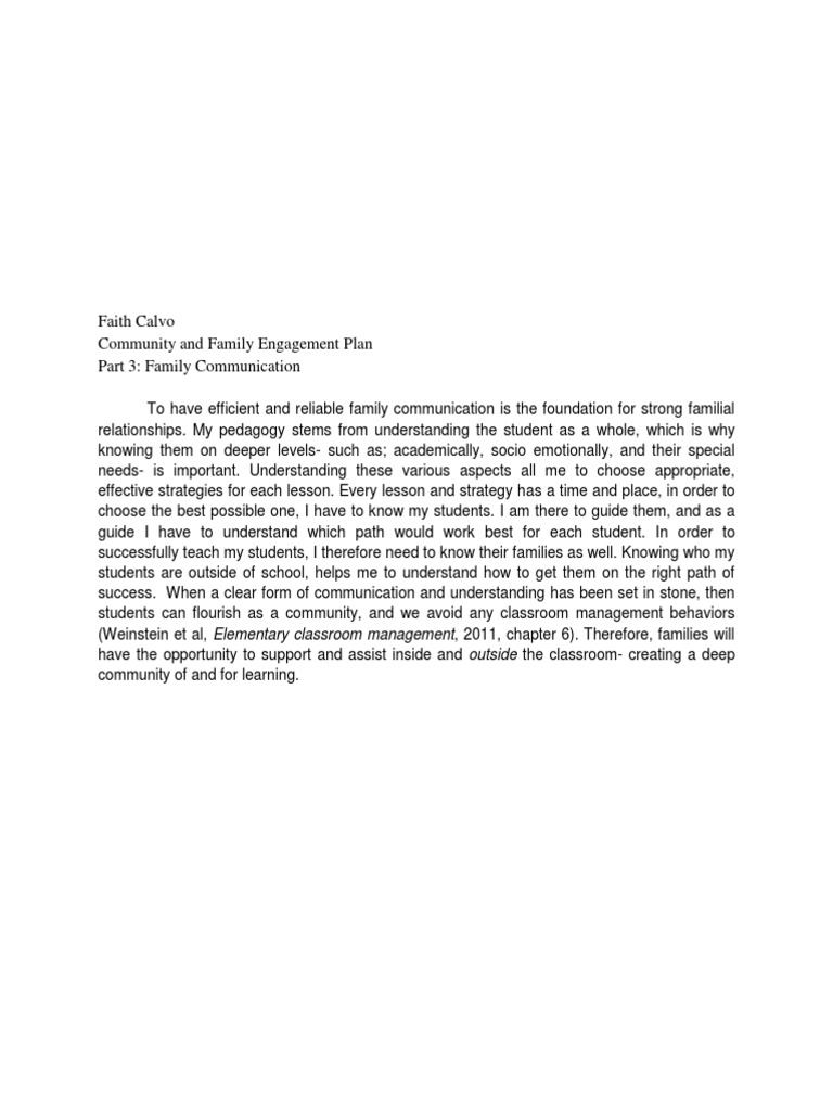 Family Communication Strategies for Educators | PDF | Classroom ...