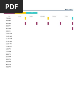 WEEKLY Schedule