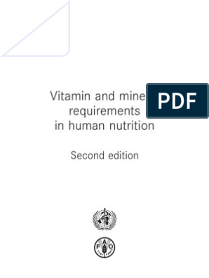 Vitamin And Mineral Requirements In Human Nutrition