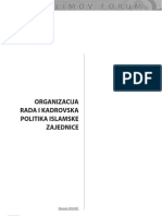Organizacija Rada I Kadrovska Politika Islamske Zajednice - Mustafa Spahić-Mujki