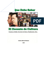 Lo Que Debe Saber El Docente de Cultura